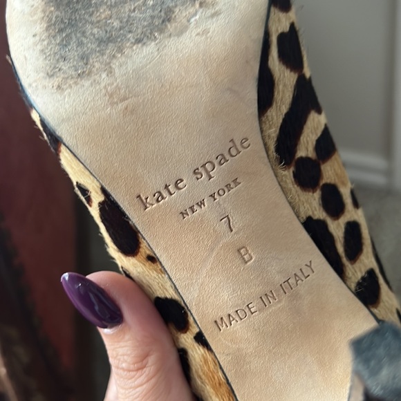 Kate Spade New York real fur cheetah/leopard print pump heels, size 7 womens - Picture 7 of 10